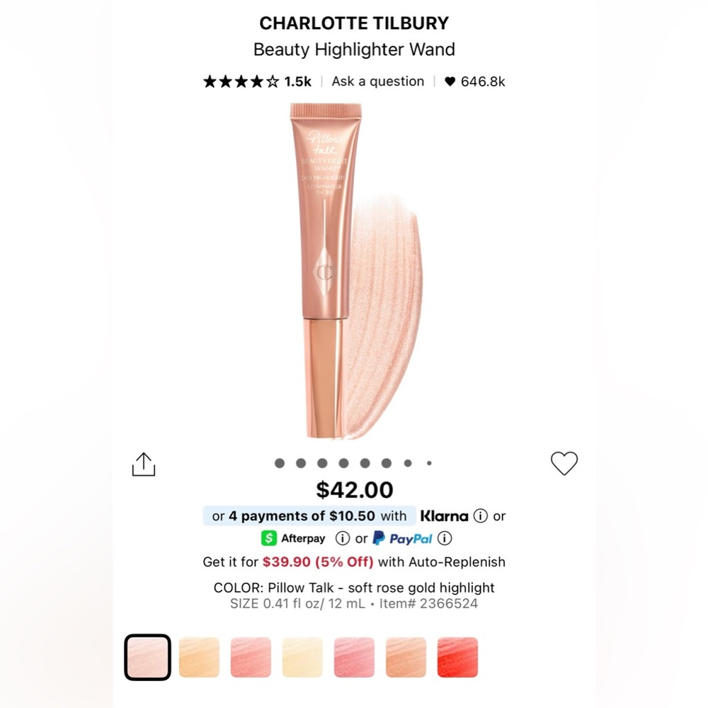 Charlotte Tilbury highlight wand